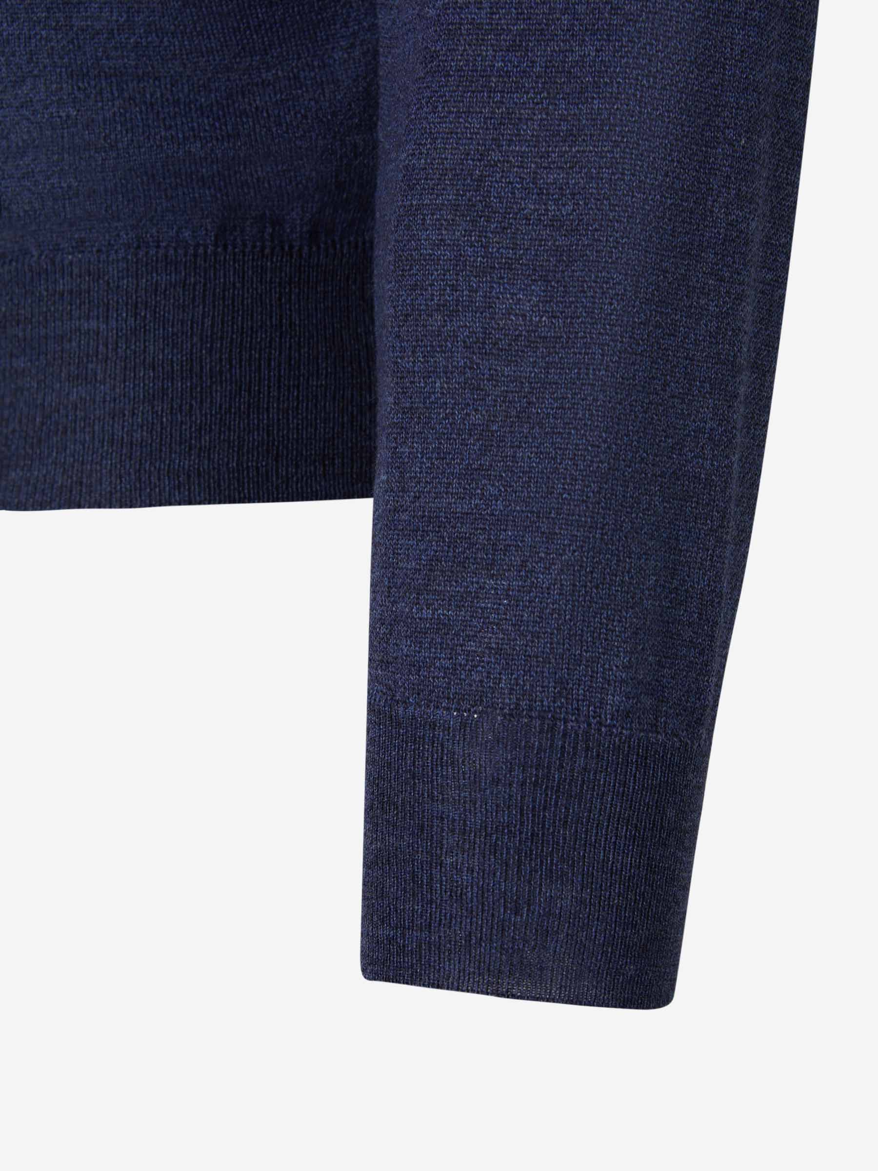 Outlet online Canali Hombre Cárdigan Cremallera Lana color Azul Denim sku 543-000864 03 - Foto 12