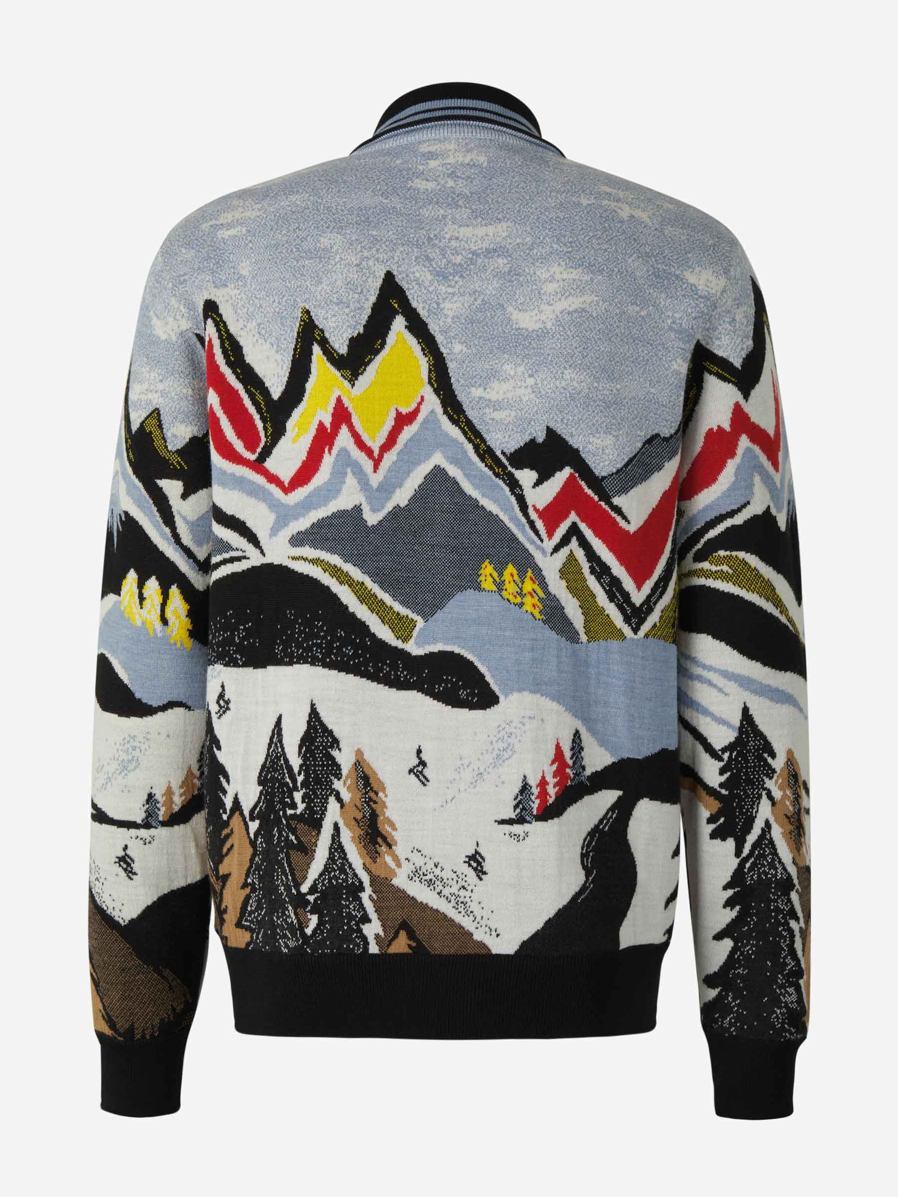 Outlet online Missoni Hombre Cárdigan Paisaje Punto color Azul Cielo sku 543-000867 01 - Foto 2