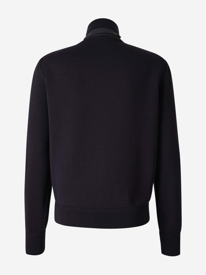 Outlet online Tom Ford Hombre Cárdigan Cremallera Lana color Azul Noche sku 543-000910 01 - Foto 2