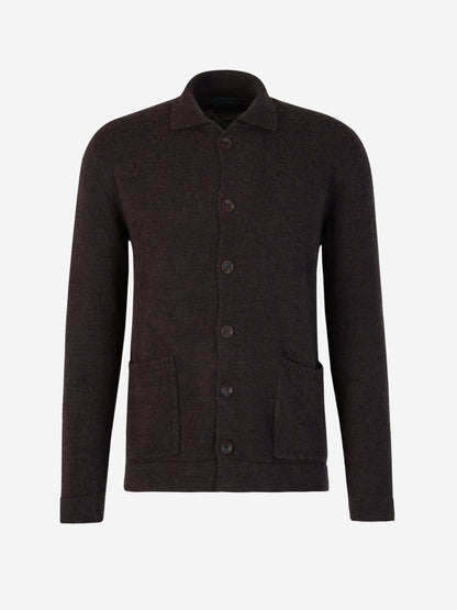 Outlet online Zanone Hombre Cárdigan Punto Fino color Gris Oscuro sku 543-000933 01 - Foto 1