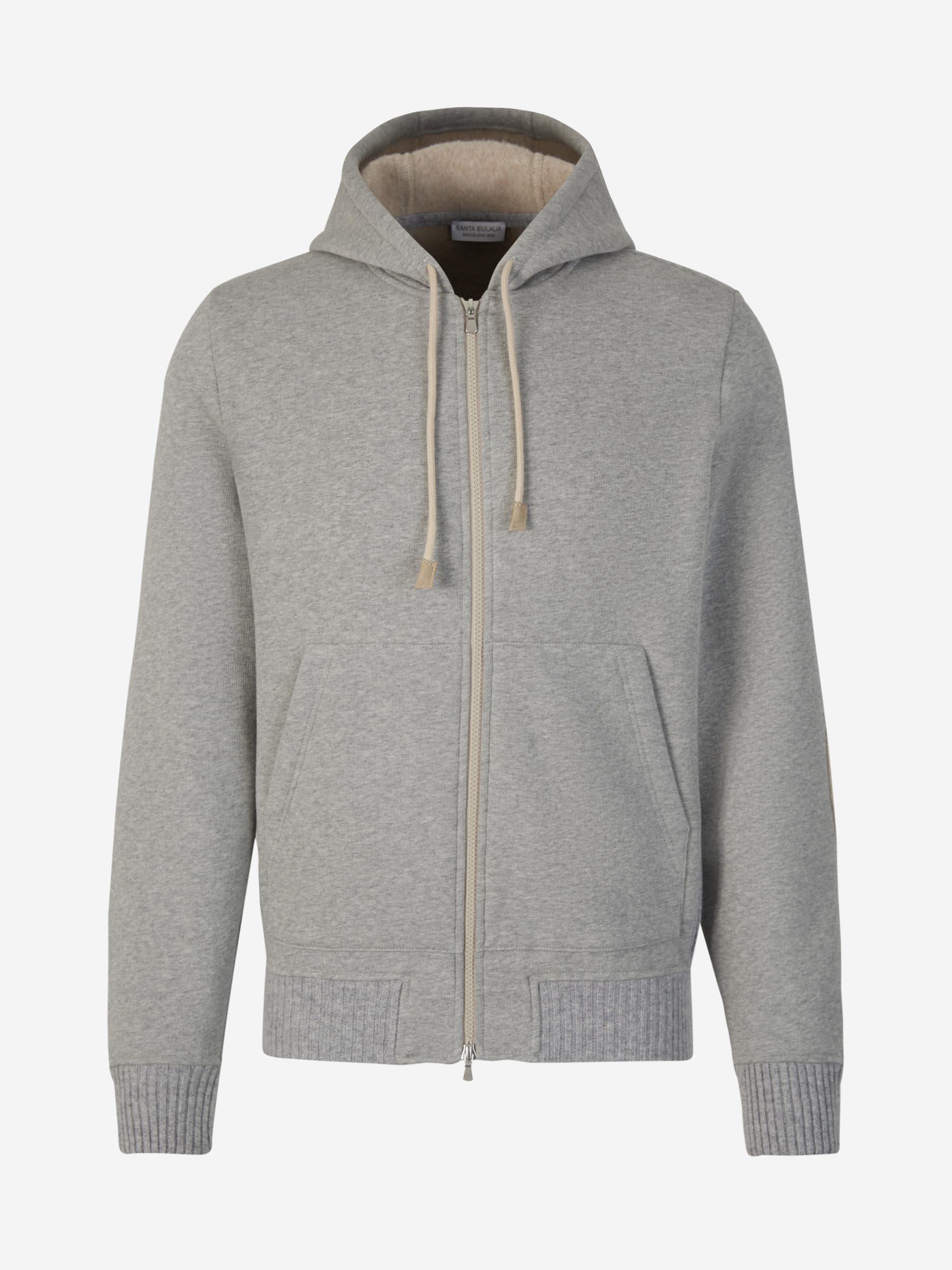 Outlet online Santa Eulalia Hombre Sudadera Cremallera Capucha color Gris Claro sku 543-000943 01 - Foto 1