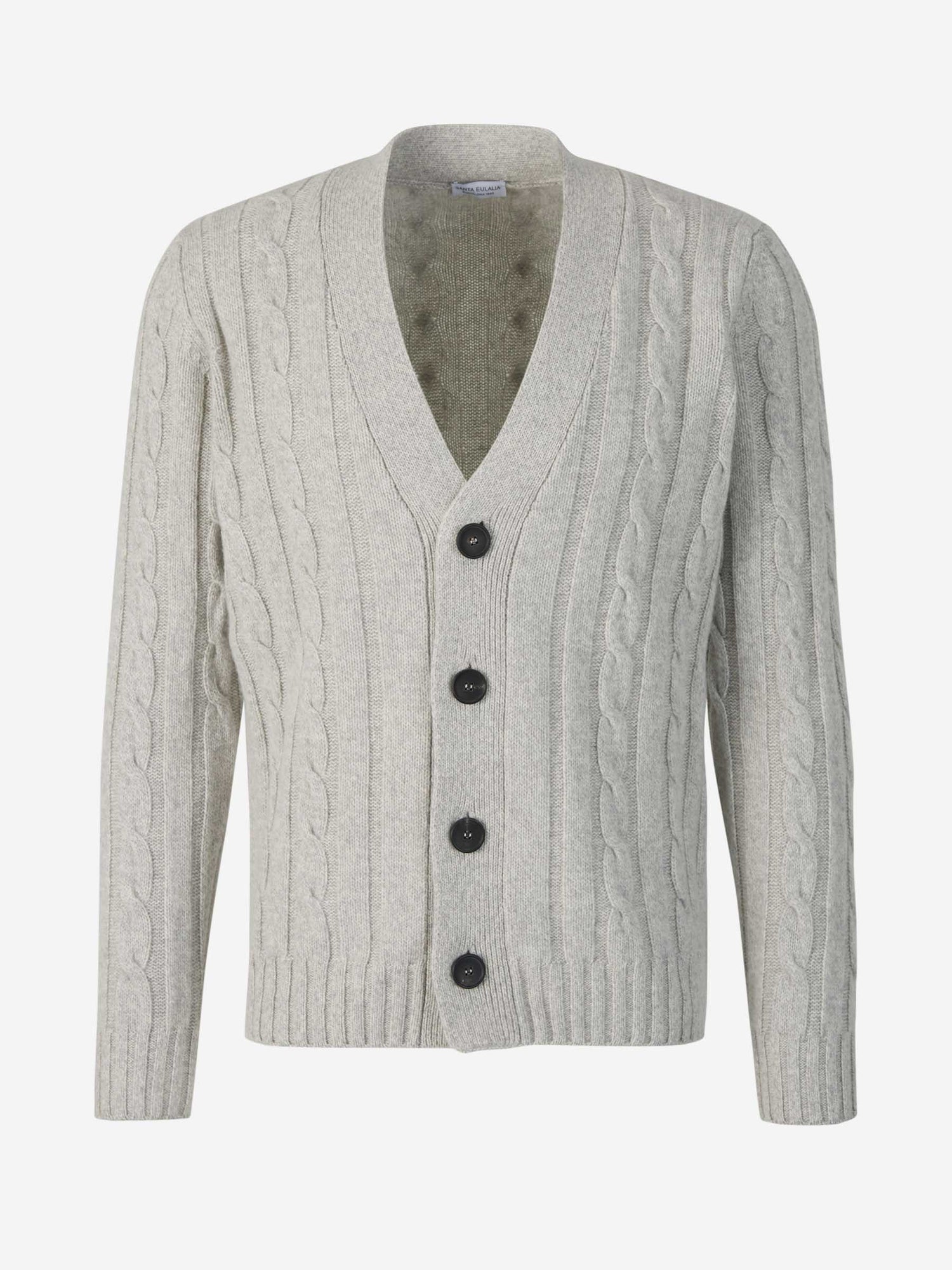 Outlet online Santa Eulalia Hombre Cárdigan Punto Trenzado color Gris Claro sku 543-000944 01 - Foto 1