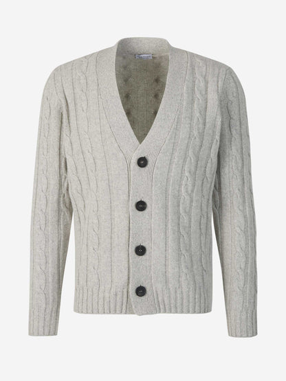 Outlet online Santa Eulalia Hombre Cárdigan Punto Trenzado color Gris Claro sku 543-000944 01 - Foto 1