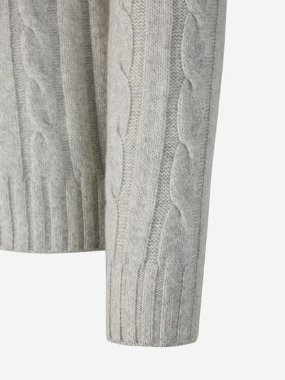Outlet online Santa Eulalia Hombre Cárdigan Punto Trenzado color Gris Claro sku 543-000944 01 - Foto 5