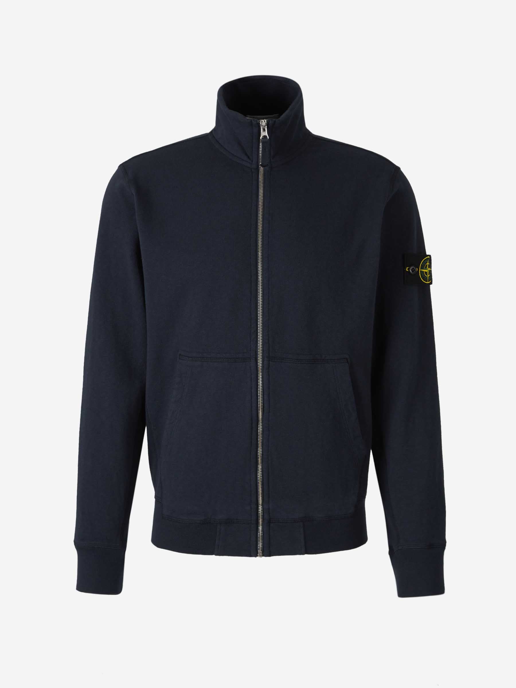 Outlet online Stone Island Hombre Sudadera Algodón Cremallera color Azul Marino sku 543-001000 01 - Foto 1