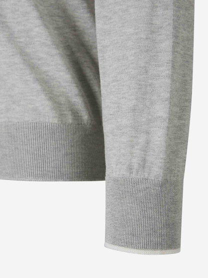 Outlet online Santa Eulalia Hombre Cárdigan Punto Seda color Gris Piedra sku 543-001005 01 - Foto 4
