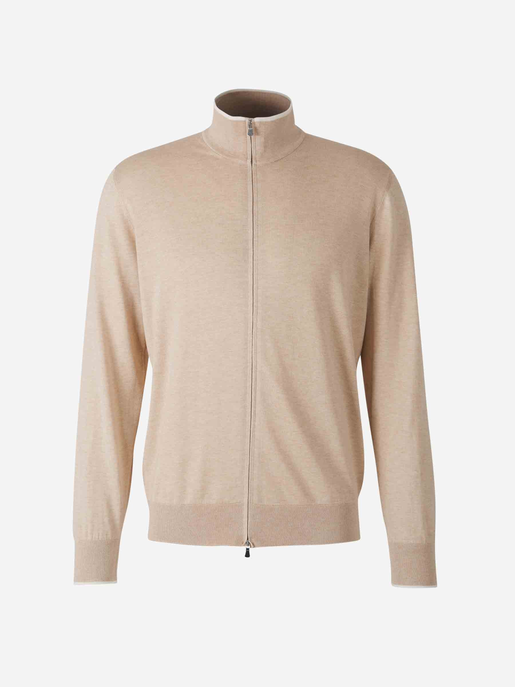 Outlet online Santa Eulalia Hombre Cárdigan Punto Seda color Beige sku 543-001005 02 - Foto 1