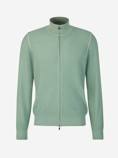 Outlet online Santa Eulalia Hombre Cárdigan Punto Seda color Verde sku 543-001005 04 - Foto 1