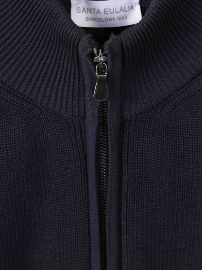 Santa Eulalia Hombre Barcelona Cárdigan Punto Cremallera color Azul Noche sku 543-001008 02 - Foto 3