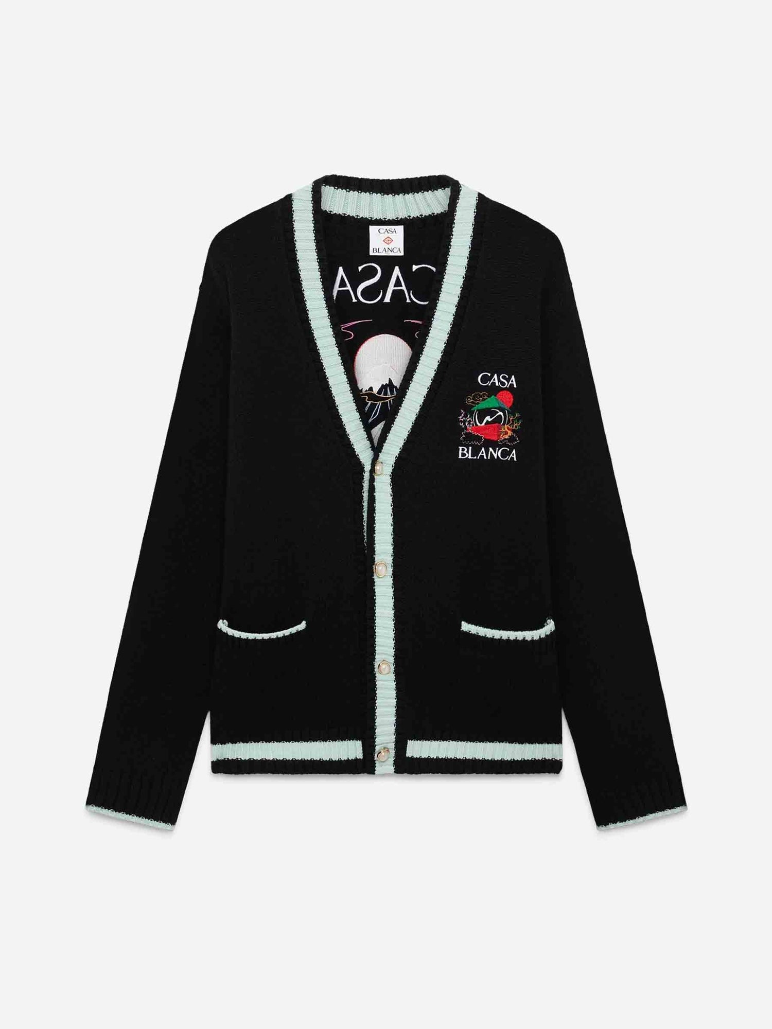 Outlet online Casablanca Hombre Cárdigan Casa Mountain Temple color Negro sku 543-001019 01 - Foto 1