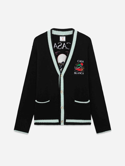 Outlet online Casablanca Hombre Cárdigan Casa Mountain Temple color Negro sku 543-001019 01 - Foto 1