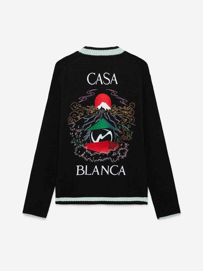 Outlet online Casablanca Hombre Cárdigan Casa Mountain Temple color Negro sku 543-001019 01 - Foto 3
