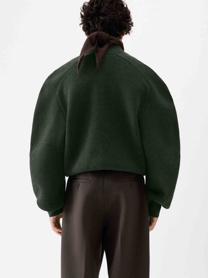 Outlet online Jacquemus Hombre Cárdigan Pallone color Verde Oscuro sku 543-001056 01 - Foto 3