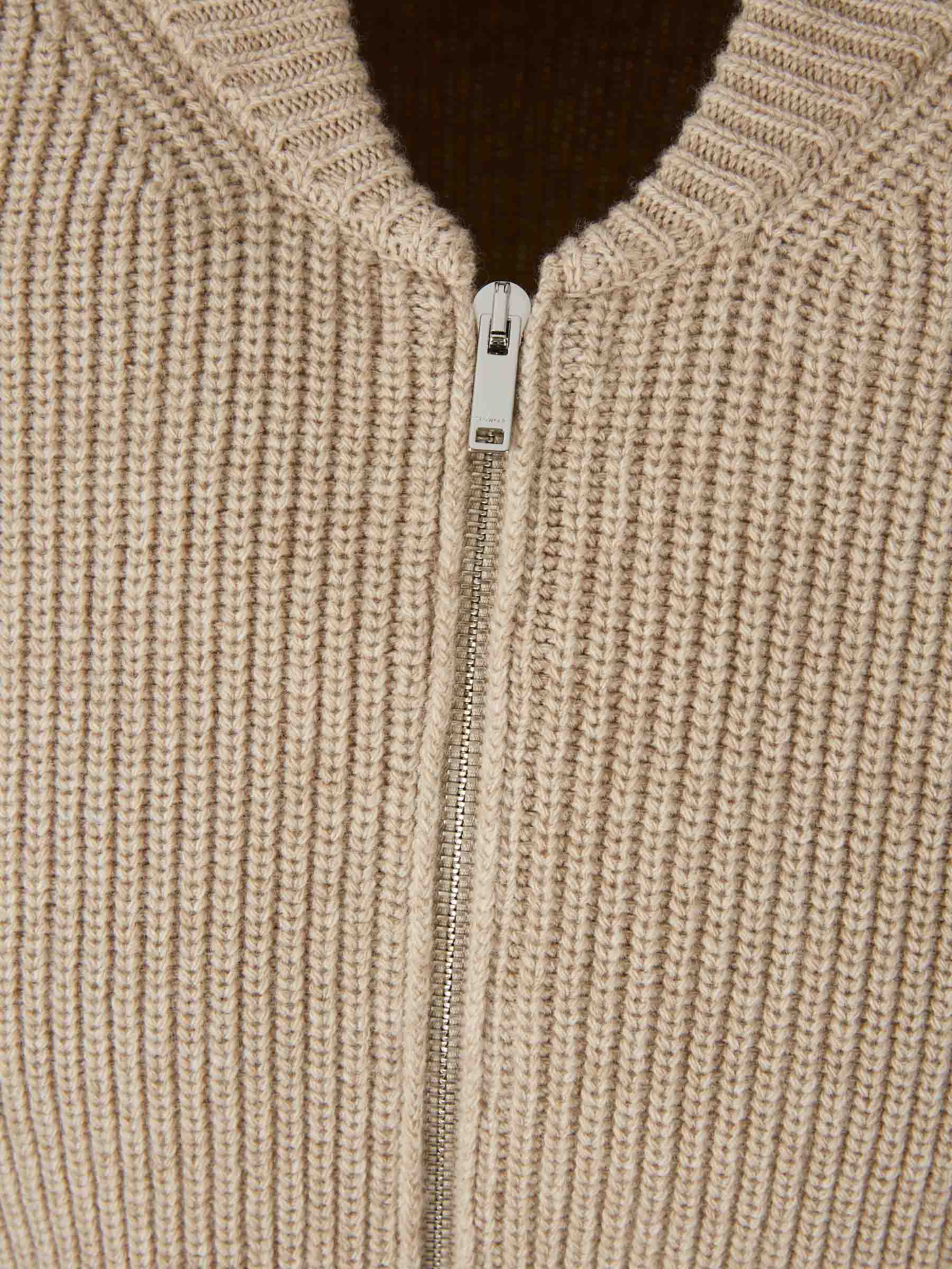 Outlet online Zanone Hombre Cárdigan Punto Cremallera color Beige sku 543-001065 01 - Foto 3