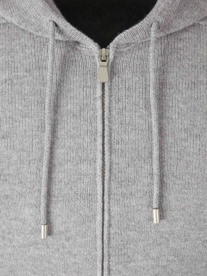 Outlet online Santa Eulalia Hombre Cárdigan Capucha Punto color Gris sku 543-001067 01 - Foto 3