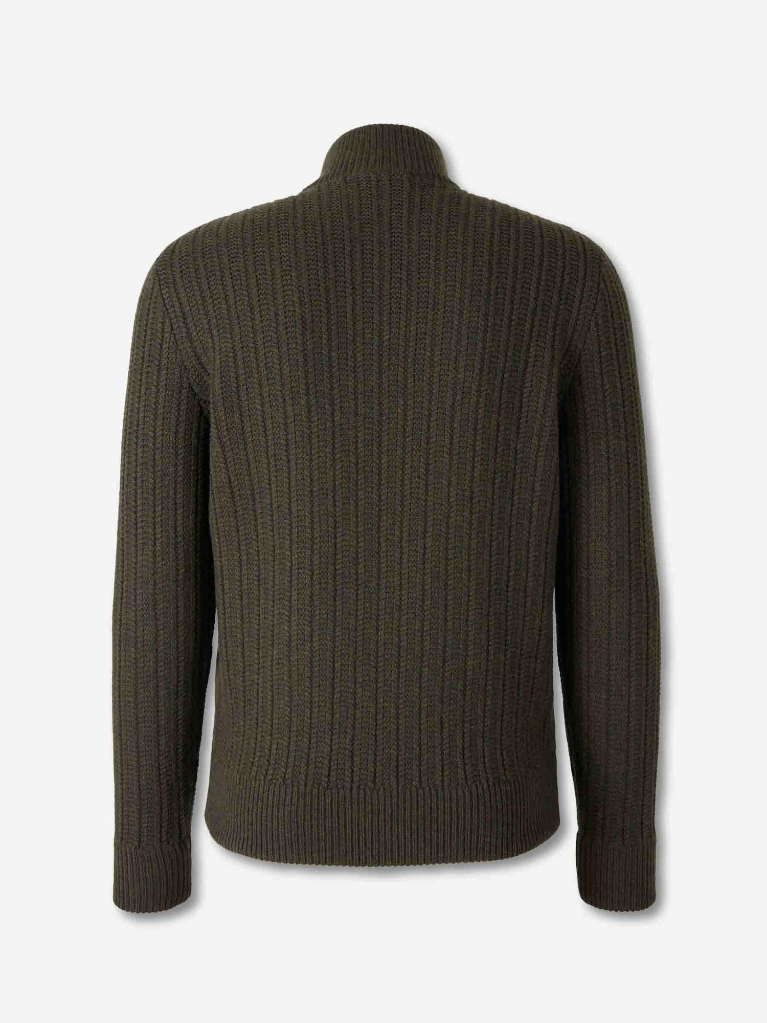 Outlet online Gran Sasso Hombre Cárdigan Acolchado Lana color Verde Oscuro sku 543-001069 02 - Foto 2