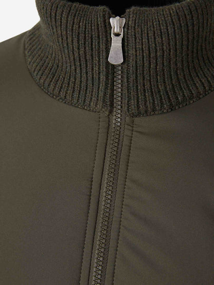 Outlet online Gran Sasso Hombre Cárdigan Acolchado Lana color Verde Oscuro sku 543-001069 02 - Foto 3