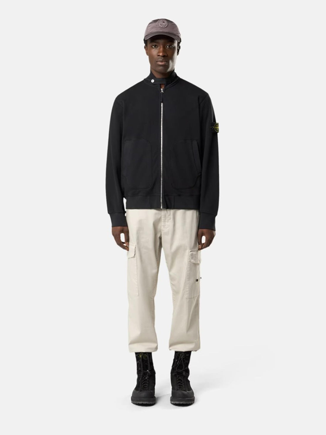 Outlet online Stone Island Hombre Chaqueta Bomber Punto color Negro sku 543-001076 01 - Foto 2