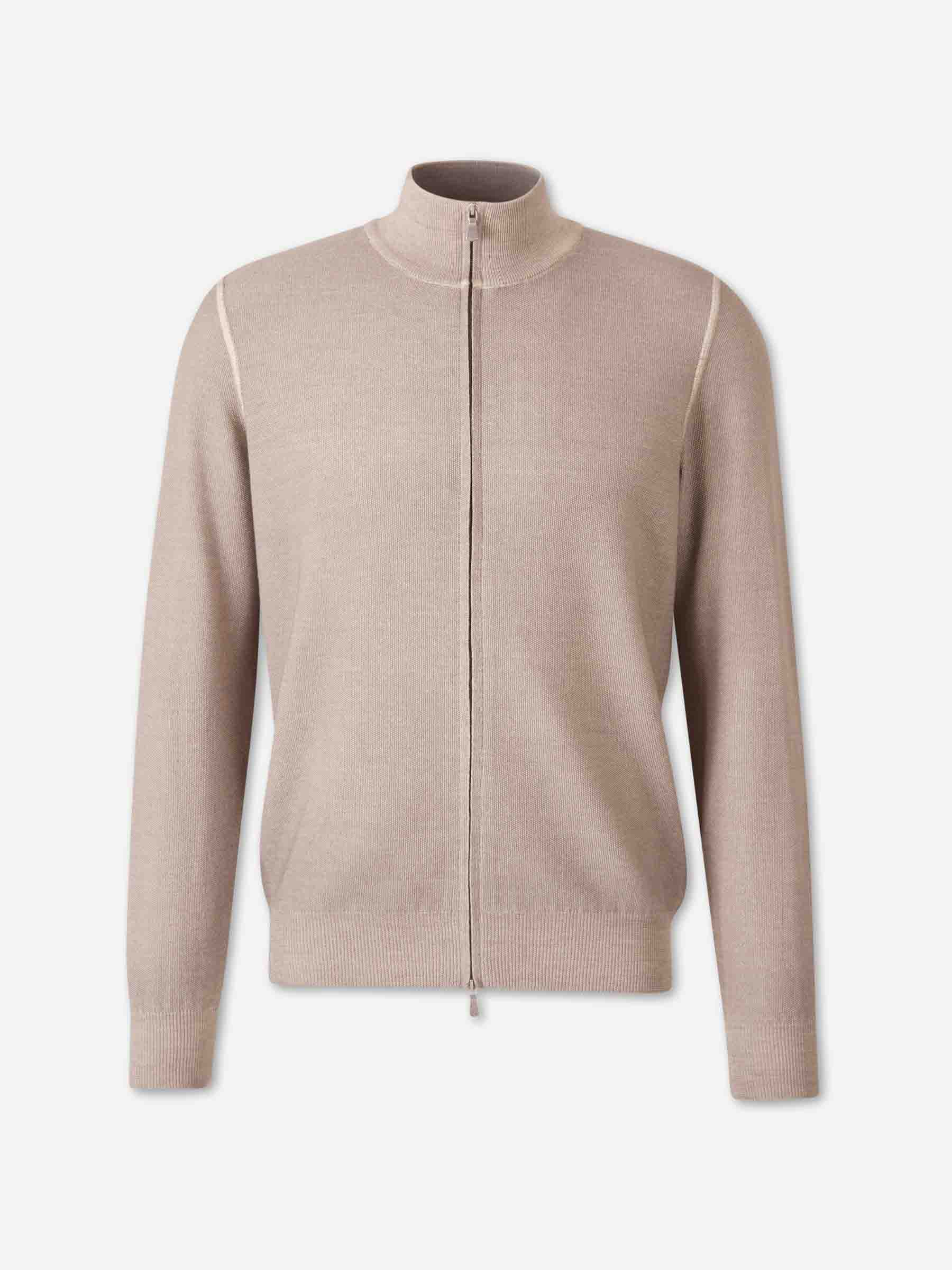 Santa Eulalia Hombre Barcelona Cárdigan Cuello Alto color Beige sku 543-001098 01 - Foto 1