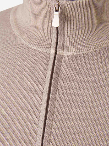 Santa Eulalia Hombre Barcelona Cárdigan Cuello Alto color Beige sku 543-001098 01 - Foto 3