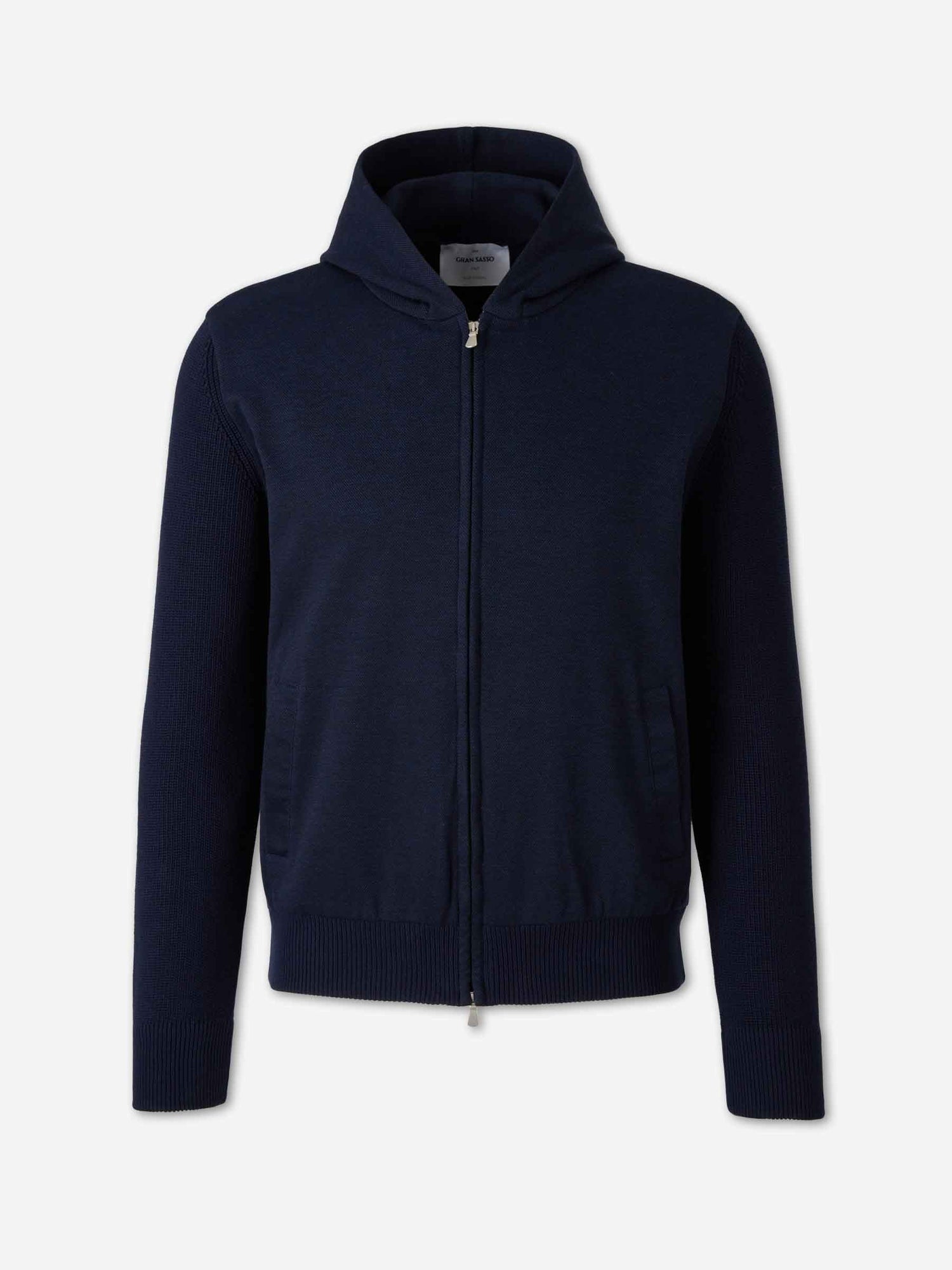 Outlet online Gran Sasso Hombre Sudadera Capucha Cremallera color Azul Marino sku 543-001100 01 - Foto 1