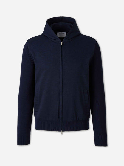 Outlet online Gran Sasso Hombre Sudadera Capucha Cremallera color Azul Marino sku 543-001100 01 - Foto 1