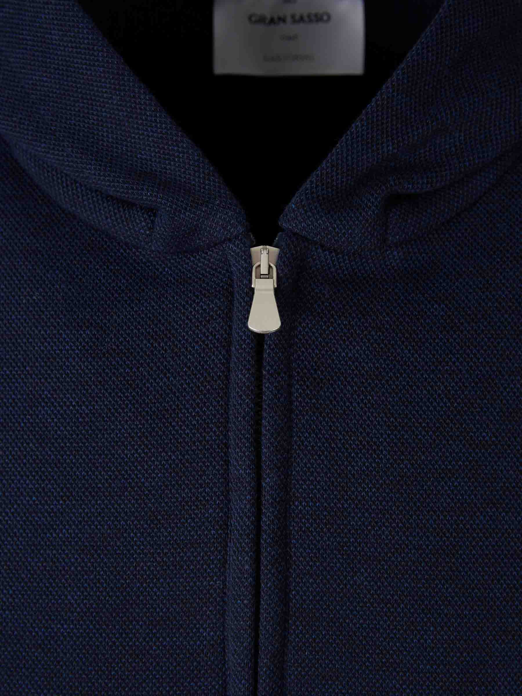 Outlet online Gran Sasso Hombre Sudadera Capucha Cremallera color Azul Marino sku 543-001100 01 - Foto 3