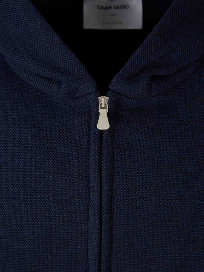 Outlet online Gran Sasso Hombre Sudadera Capucha Cremallera color Azul Marino sku 543-001100 01 - Foto 3