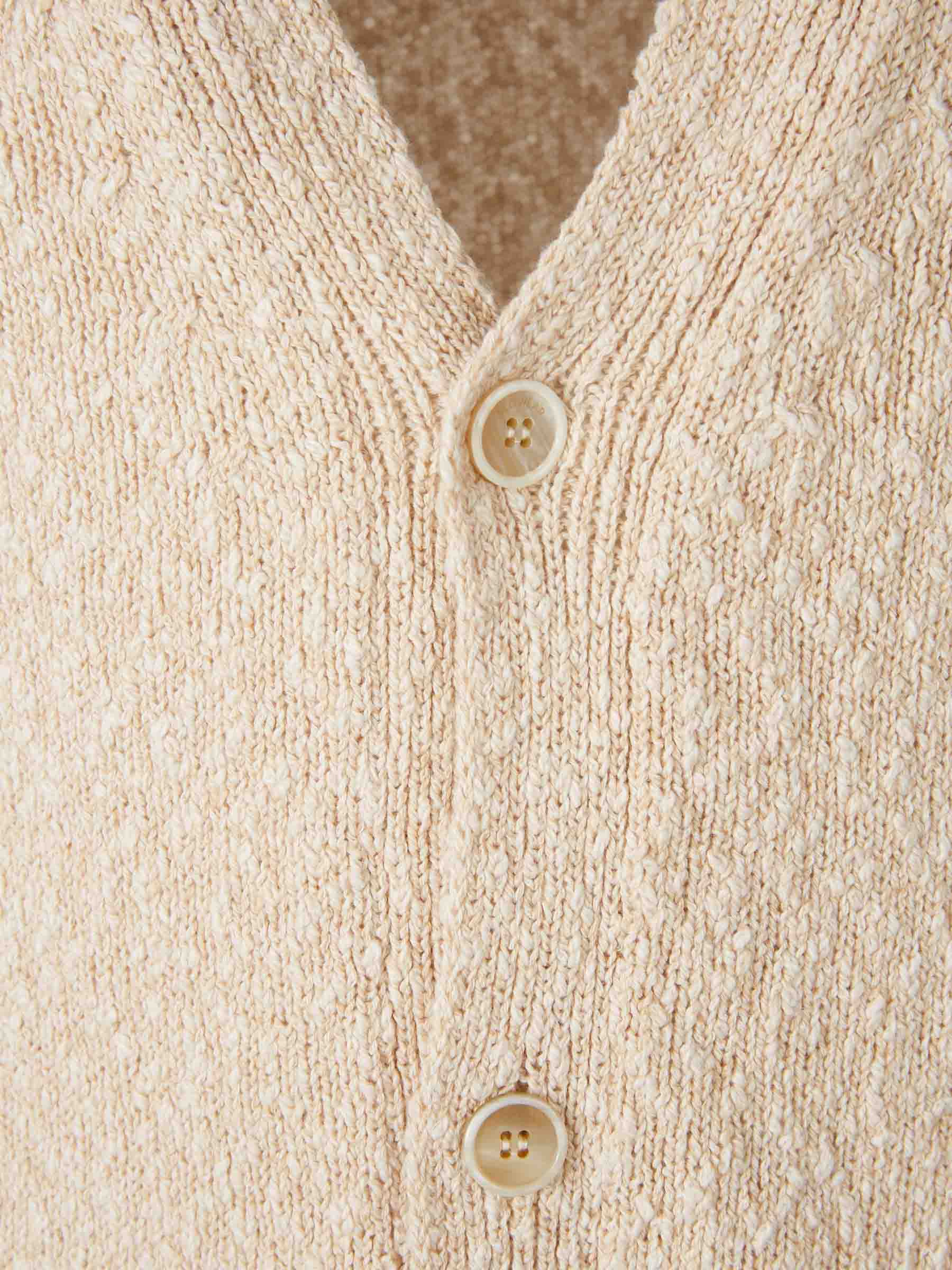 Zanone Hombre Barcelona Cárdigan Punto Algodón color Beige sku 543-001103 01 - Foto 3