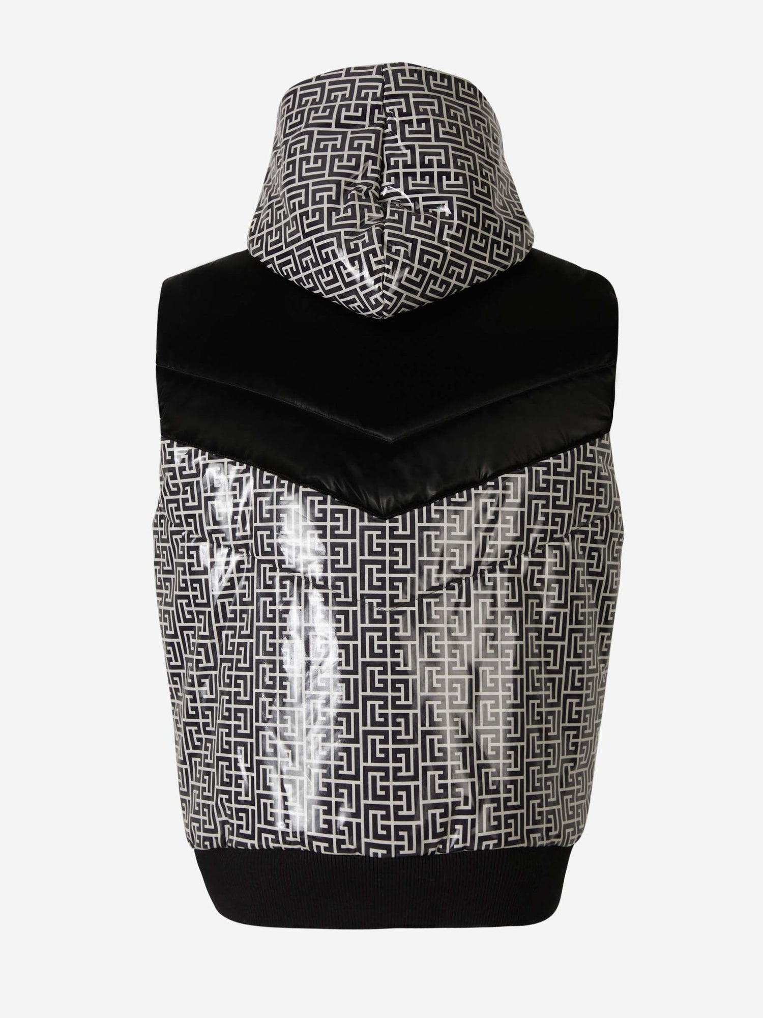 Outlet online Balmain Hombre Chaleco Plumón Monograma color Blanco y Negro sku 544-000486 01 - Foto 3