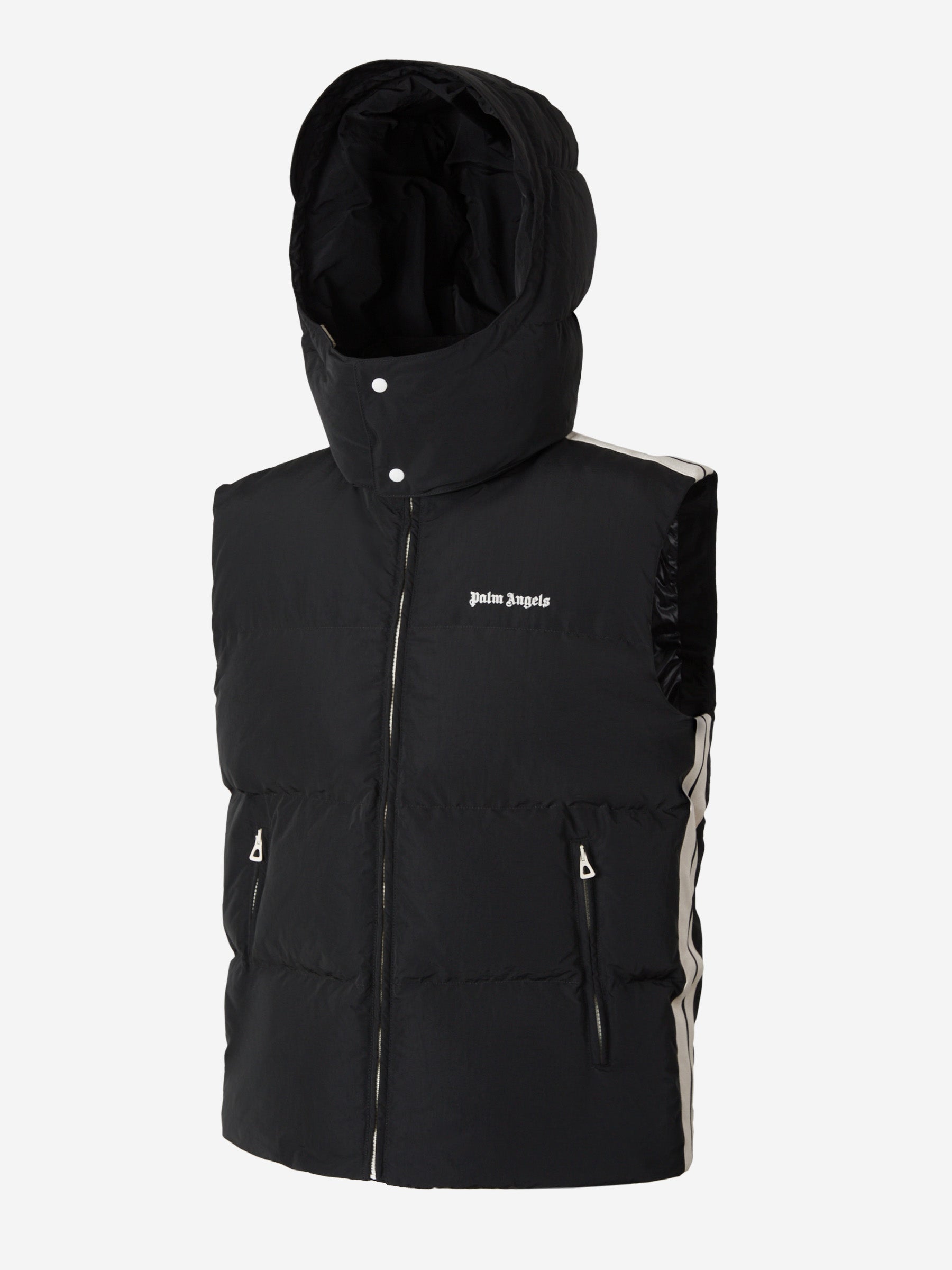 Outlet online Palm Angels Hombre Chaleco Acolchado Capucha color Arena sku 544-000502 02 - Foto 2