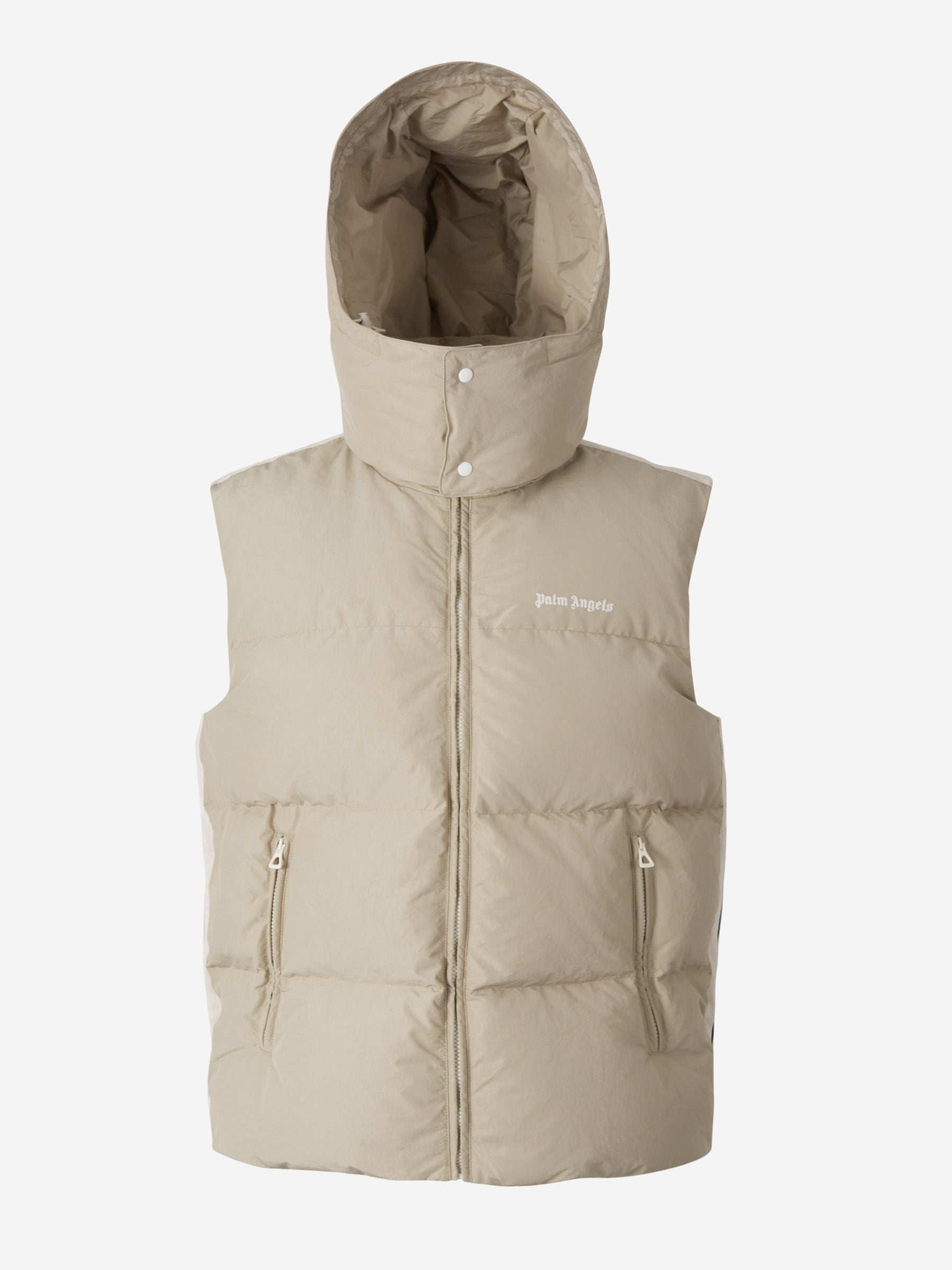 Outlet online Palm Angels Hombre Chaleco Acolchado Capucha color Arena sku 544-000502 02 - Foto 7