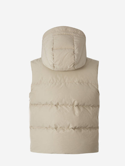 Outlet online Palm Angels Hombre Chaleco Acolchado Capucha color Arena sku 544-000502 02 - Foto 9
