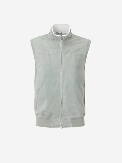 Outlet online Santa Eulalia Hombre Chaleco Piel Cremallera color Verde sku 544-000592 01 - Foto 1