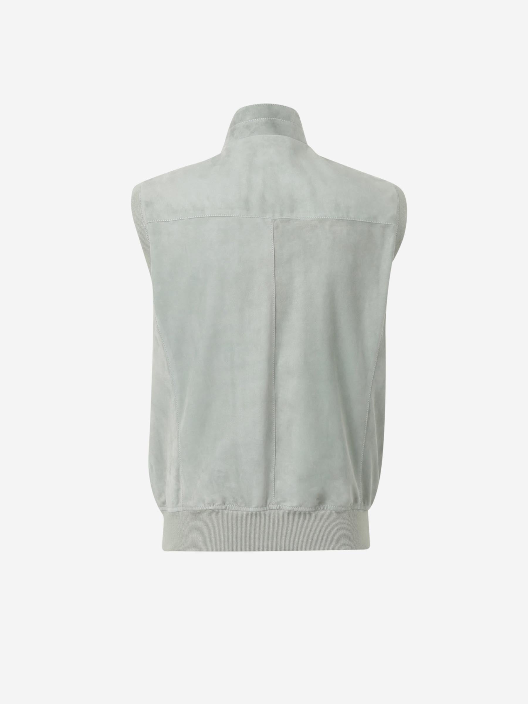 Outlet online Santa Eulalia Hombre Chaleco Piel Cremallera color Verde sku 544-000592 01 - Foto 2