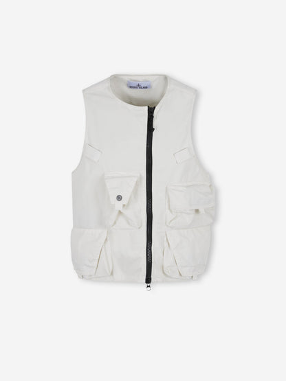 Outlet online Stone Island Hombre Chaleco Bolsillos color Marfil sku 544-000620 01 - Foto 1