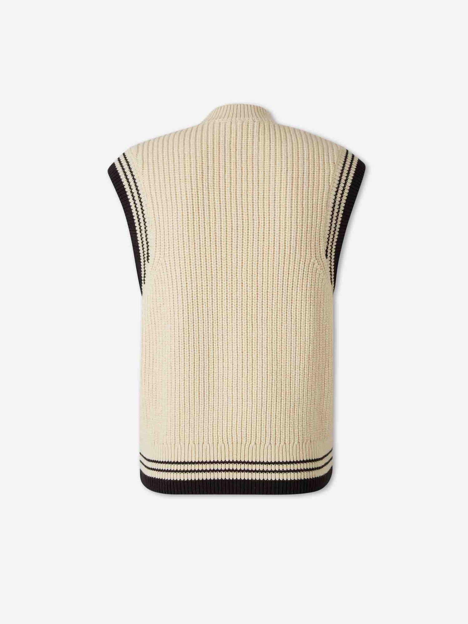 Outlet online Ami Paris Hombre Chaleco Punto Lana color Beige sku 544-000625 01 - Foto 2
