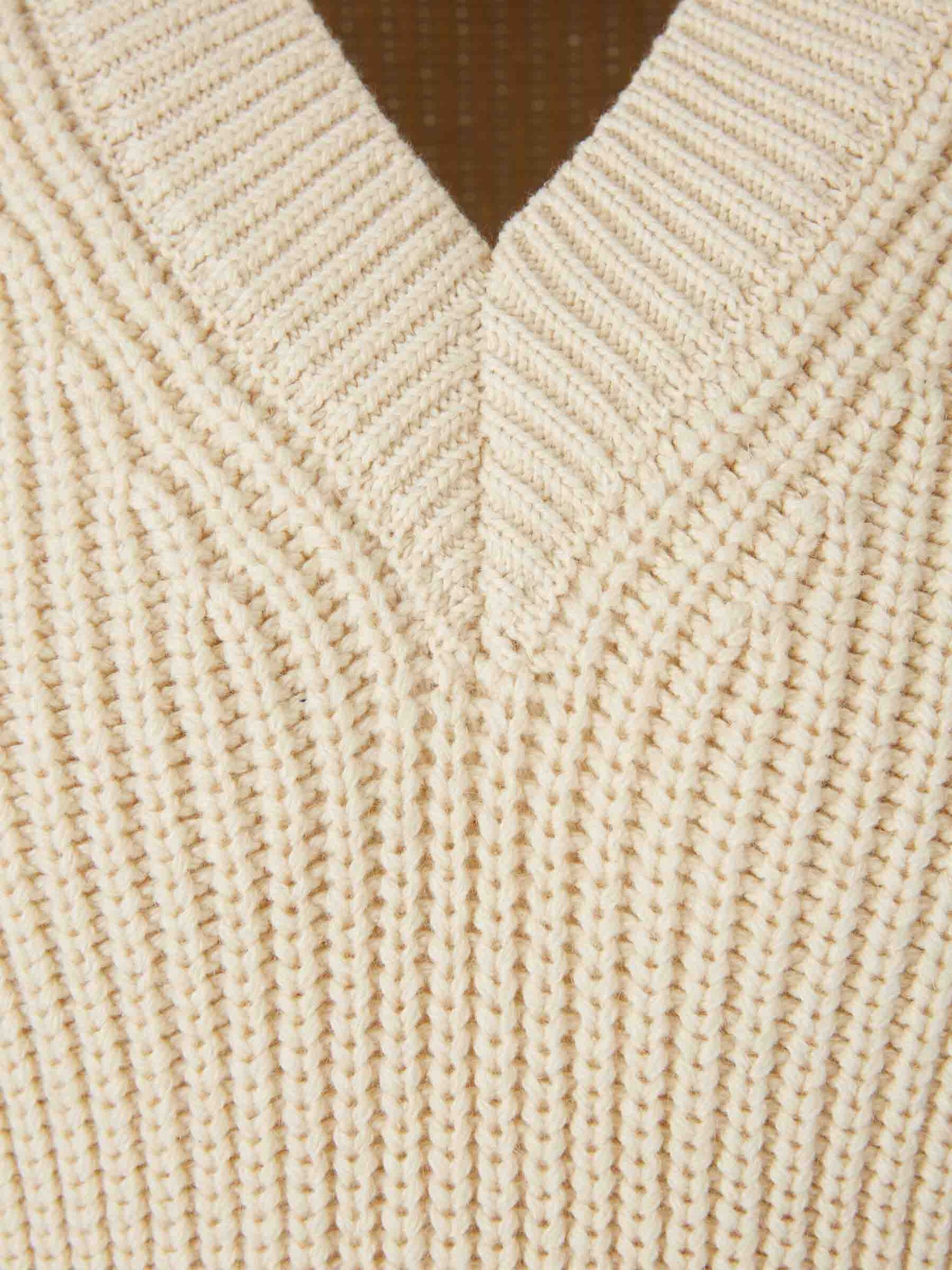 Outlet online Ami Paris Hombre Chaleco Punto Lana color Beige sku 544-000625 01 - Foto 3