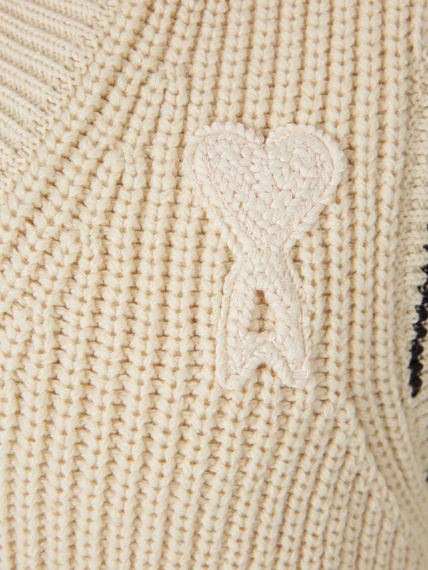 Outlet online Ami Paris Hombre Chaleco Punto Lana color Beige sku 544-000625 01 - Foto 4