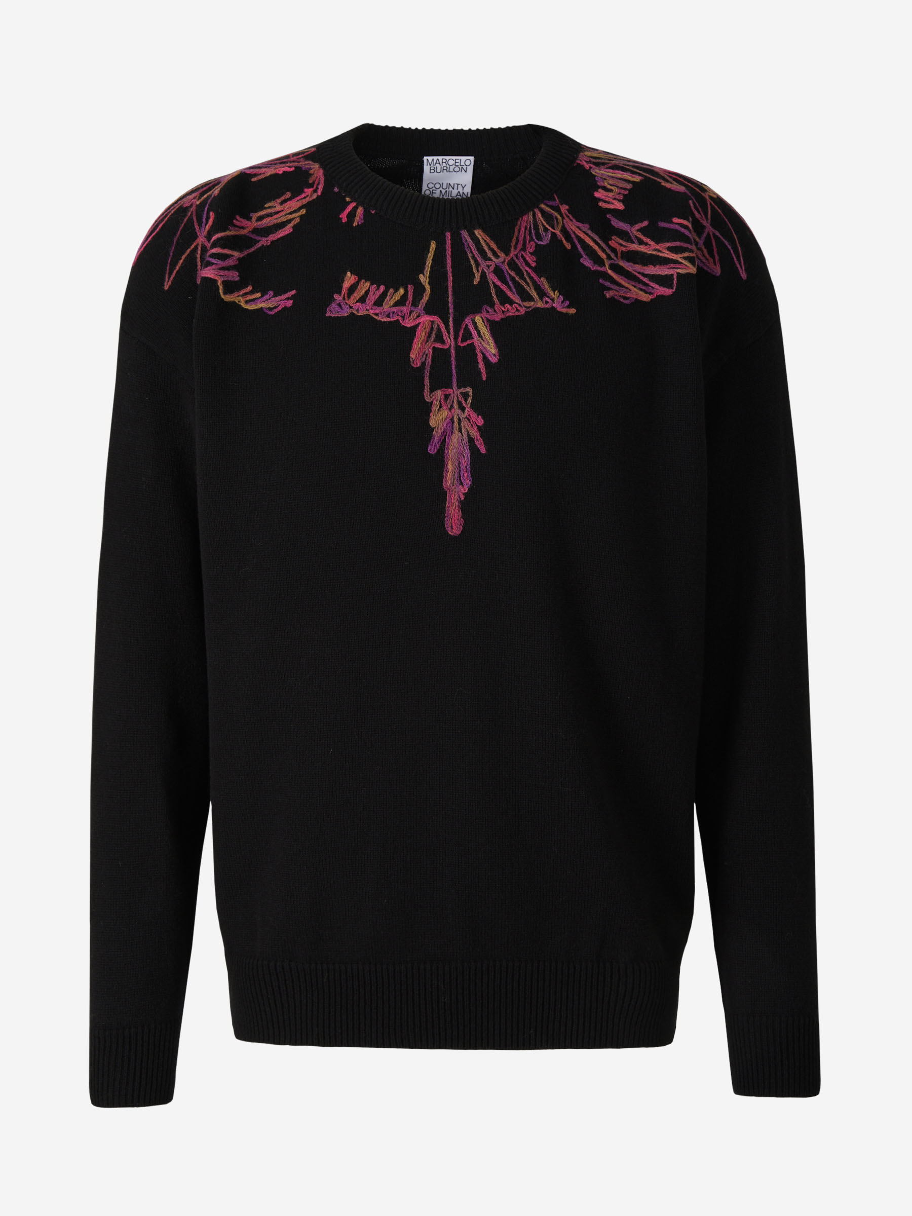 Outlet online Marcelo Burlon Hombre Jersey Algodón Y Cashmere color Negro sku 545-001105 01 - Foto 1