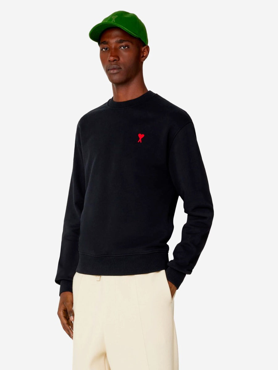Outlet online Ami Paris Hombre Sudadera Logo Algodón color Negro sku 545-001172 01 - Foto 5