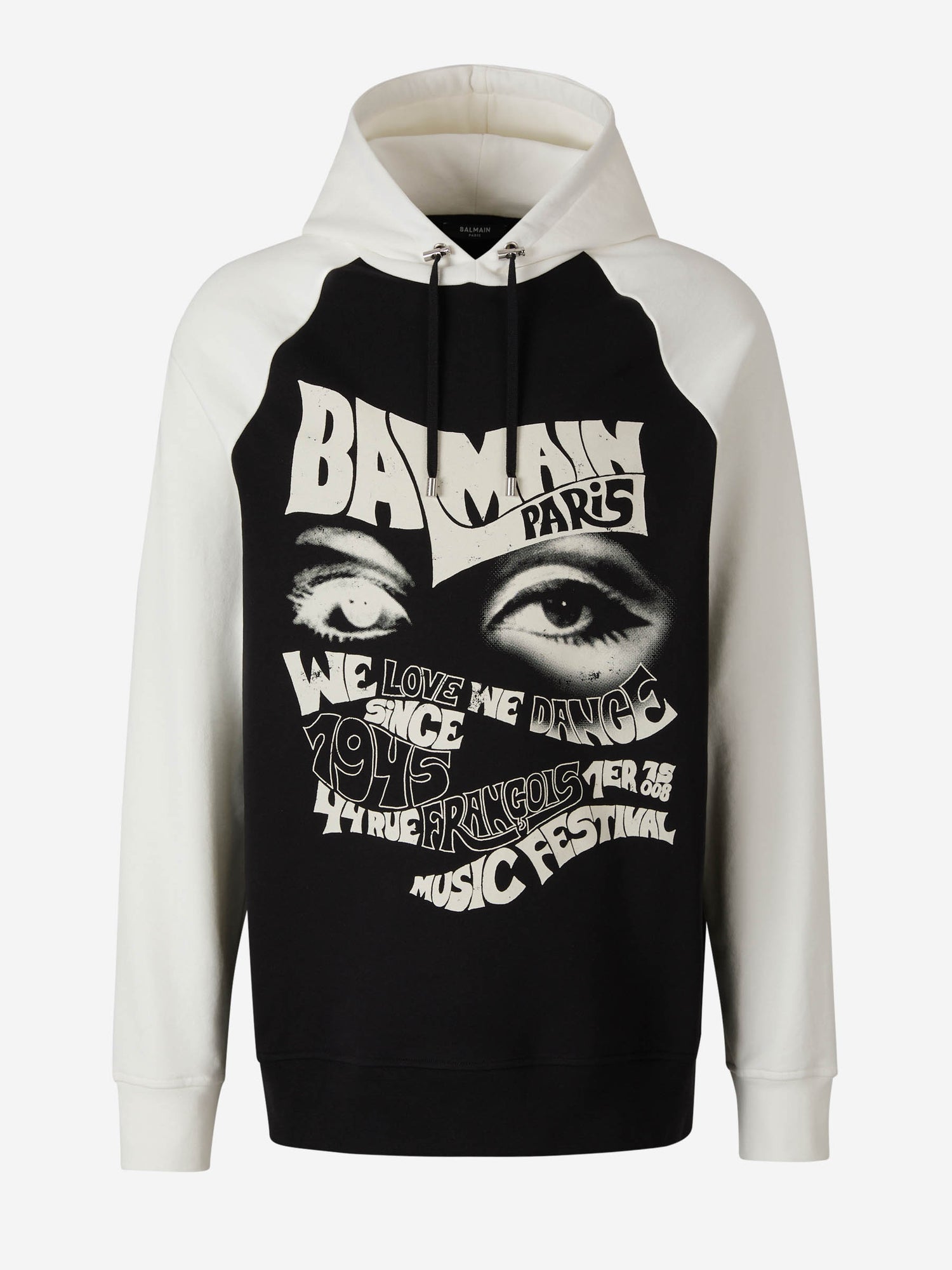 Outlet online Balmain Hombre Sudadera Logo Capucha color Negro sku 545-001342 01 - Foto 1