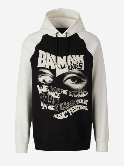 Outlet online Balmain Hombre Sudadera Logo Capucha color Negro sku 545-001342 01 - Foto 1