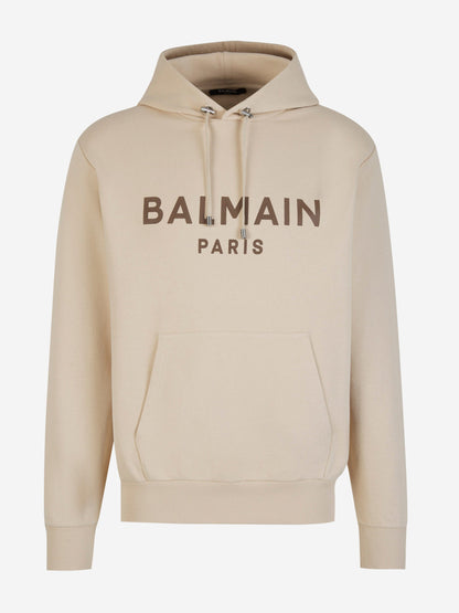 Outlet online Balmain Hombre Sudadera Logo Capucha color Crema sku 545-001354 01 - Foto 1
