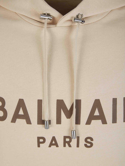 Outlet online Balmain Hombre Sudadera Logo Capucha color Crema sku 545-001354 01 - Foto 3