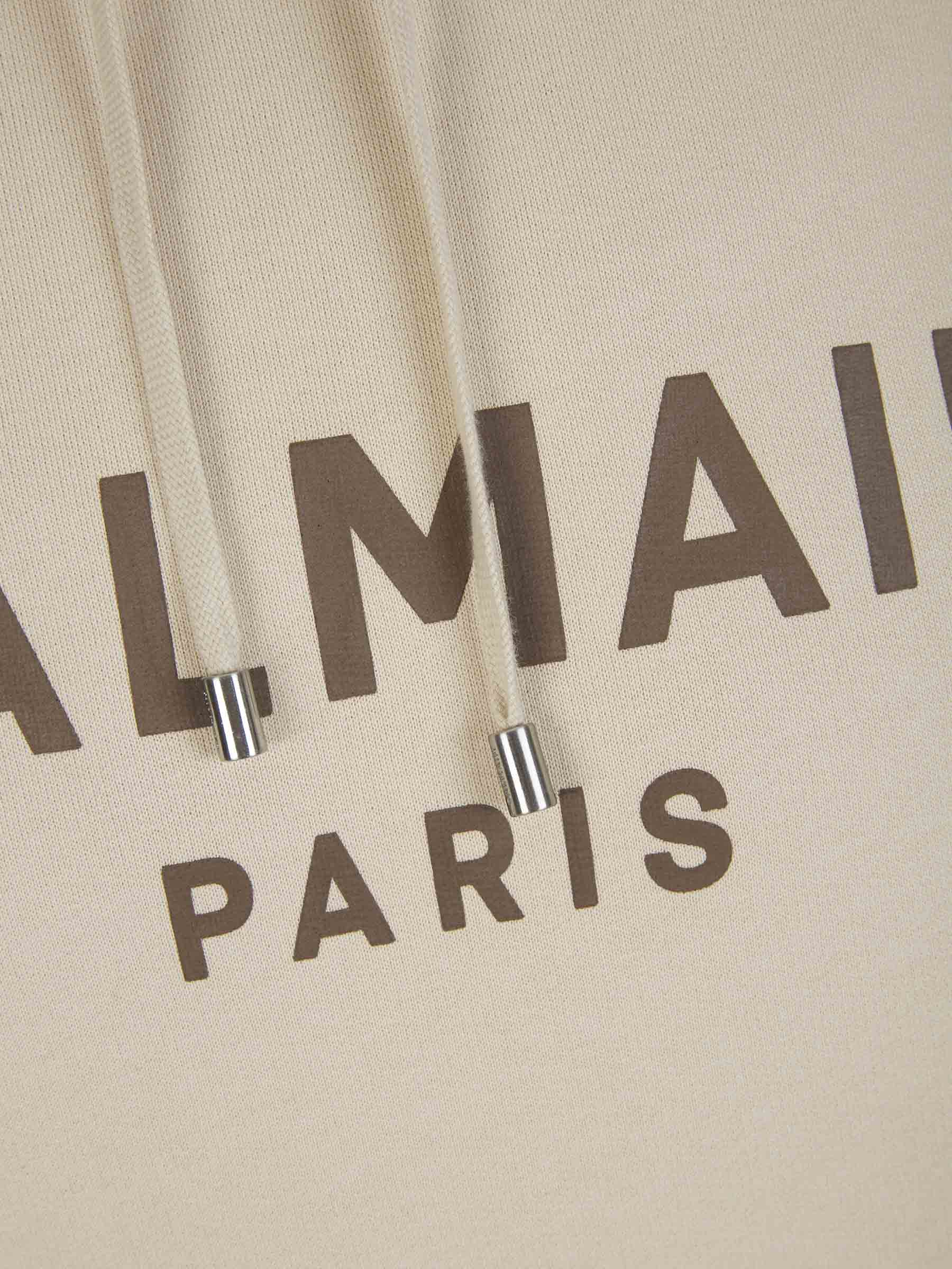 Outlet online Balmain Hombre Sudadera Logo Capucha color Crema sku 545-001354 01 - Foto 4