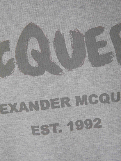 Outlet online Alexander McQueen Hombre Sudadera Estampada Algodón color Gris Claro sku 545-001370 01 - Foto 4