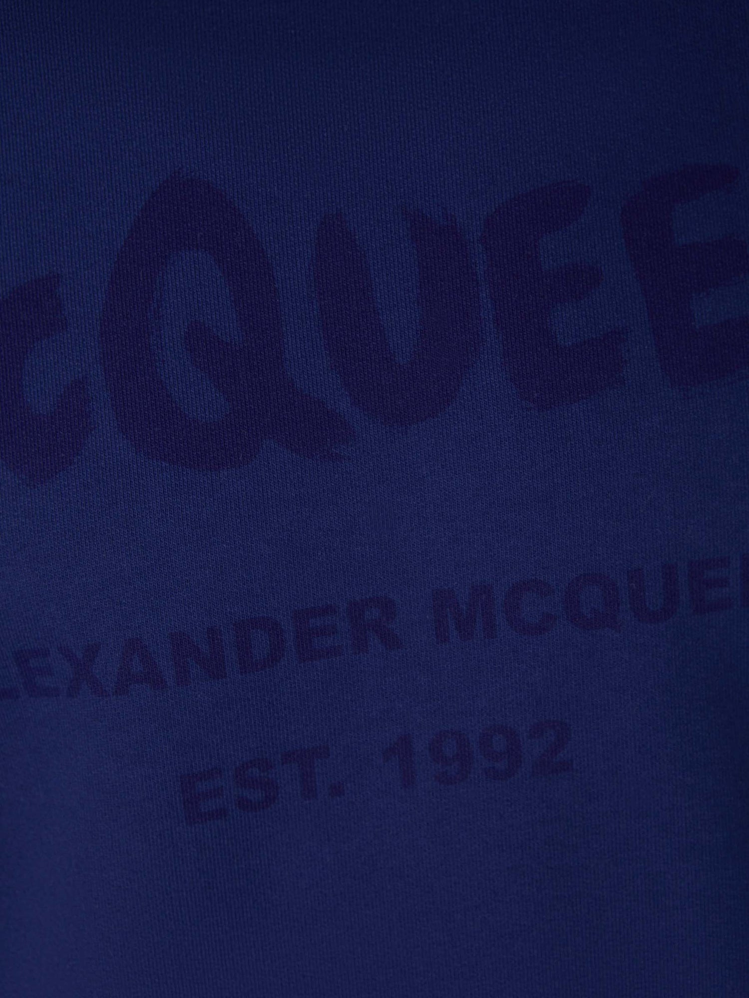 Outlet online Alexander McQueen Hombre Sudadera Estampada Algodón color Azul Marino sku 545-001370 02 - Foto 9