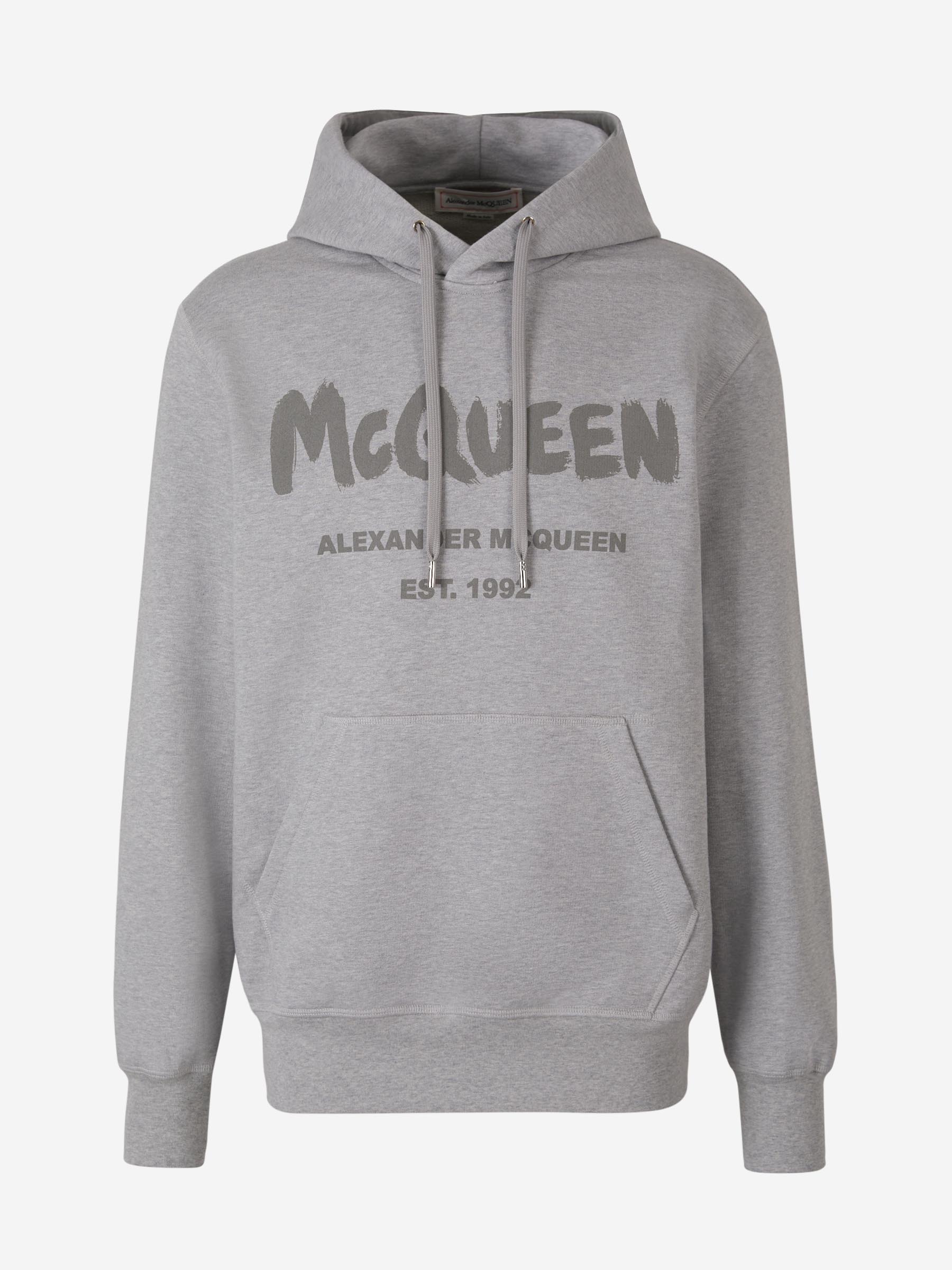 Outlet online McQueen Hombre Sudadera Capucha Algodón color Gris Claro sku 545-001371 01 - Foto 1