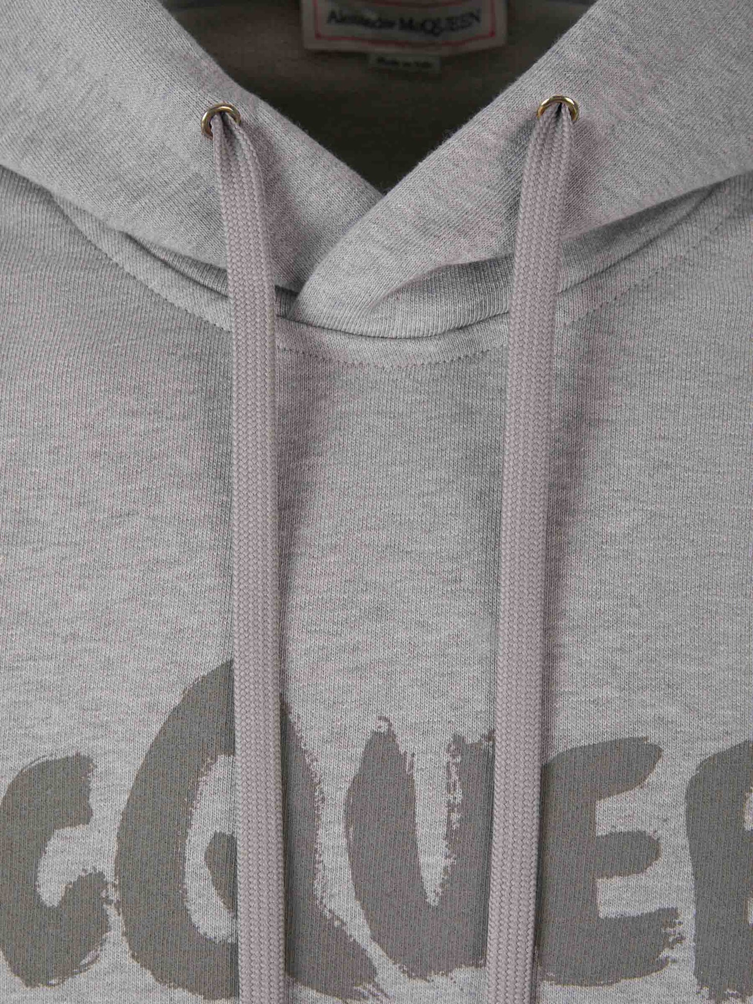 Outlet online McQueen Hombre Sudadera Capucha Algodón color Gris Claro sku 545-001371 01 - Foto 3